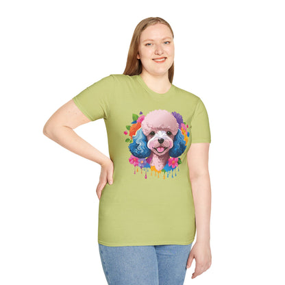 Unisex Dog Shirt Softstyle Tee 100 Percent Cotton Animal Print