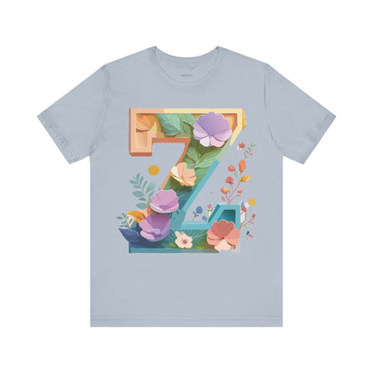 Natural Cotton Tee Shirt - Letters Collection - Z Printify
