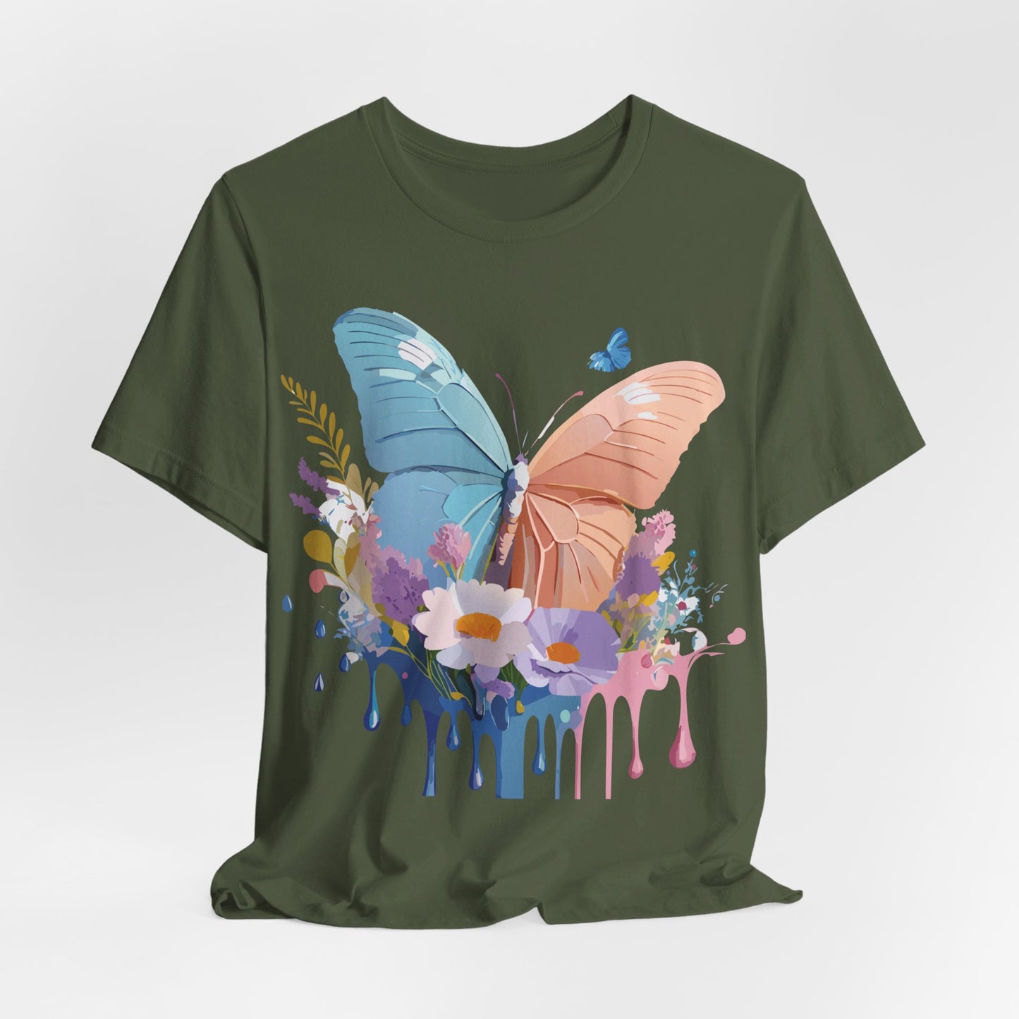 T-shirt en coton naturel avec papillon