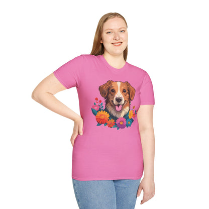 Dog Shirt Unisex Animal Tee Short Sleeve Gildan Softstyle 64000 Cotton Tee