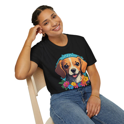 Dog Shirt Unisex Animal Tee Softstyle Cotton Ring Spun Comfort