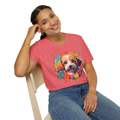 Unisex Dog Shirt Softstyle Cotton Tee Gildan 64000 Animal Tee