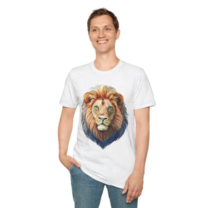 Lion Floral Tee Unisex Gildan Softstyle 64000 Cotton Short Sleeve Shirt