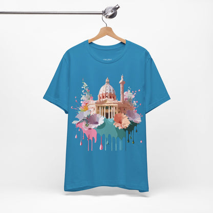 Natural Cotton Tee Shirt - Beautiful Places Collection - Rome Printify