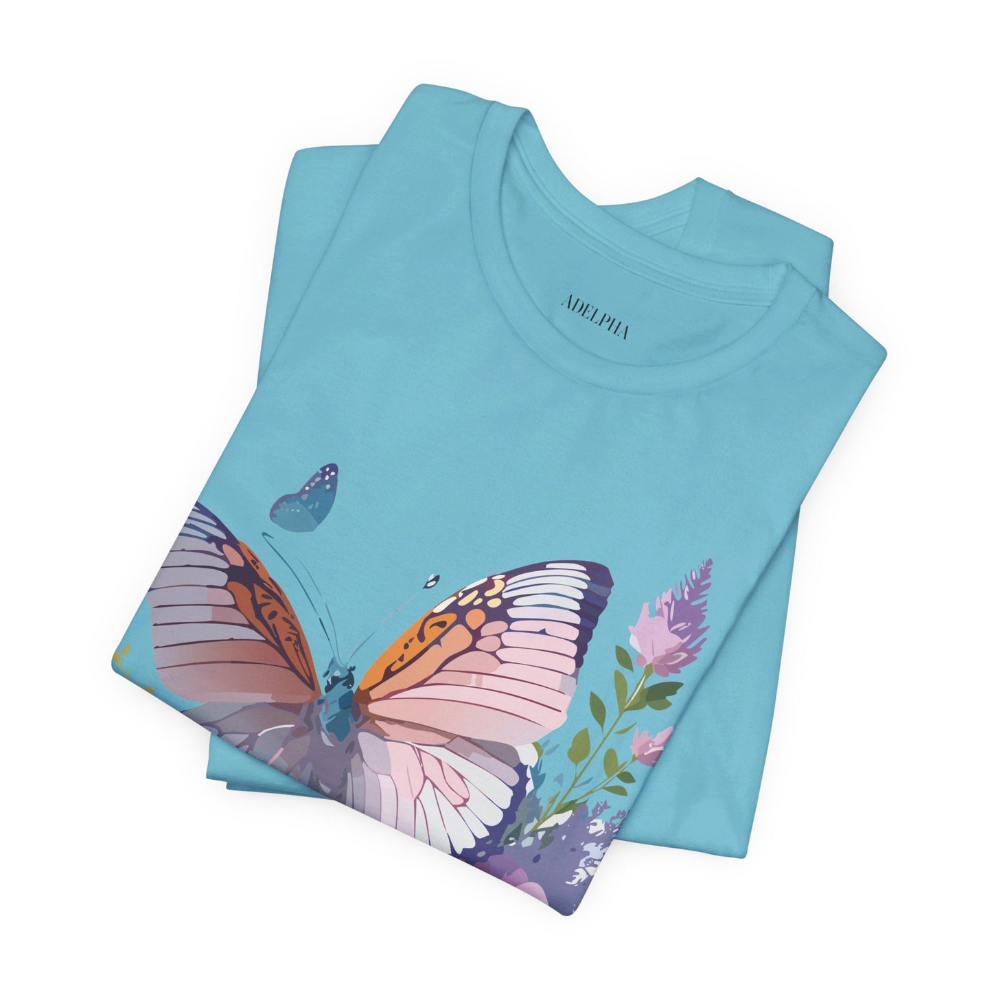 T-shirt en coton naturel avec papillon