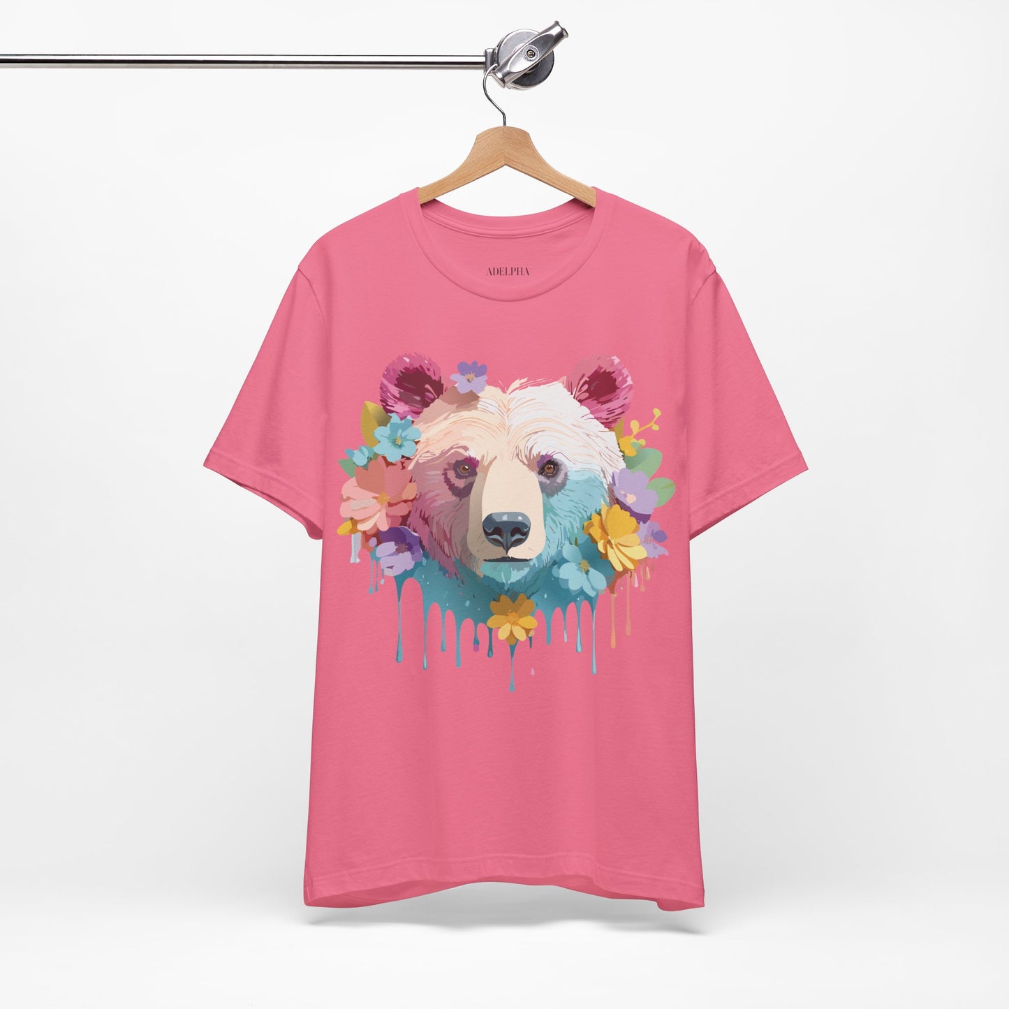 Natural Cotton Tee Shirt with Bear