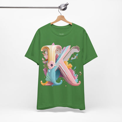 Natural Cotton Tee Shirt - Letters Collection - K Printify
