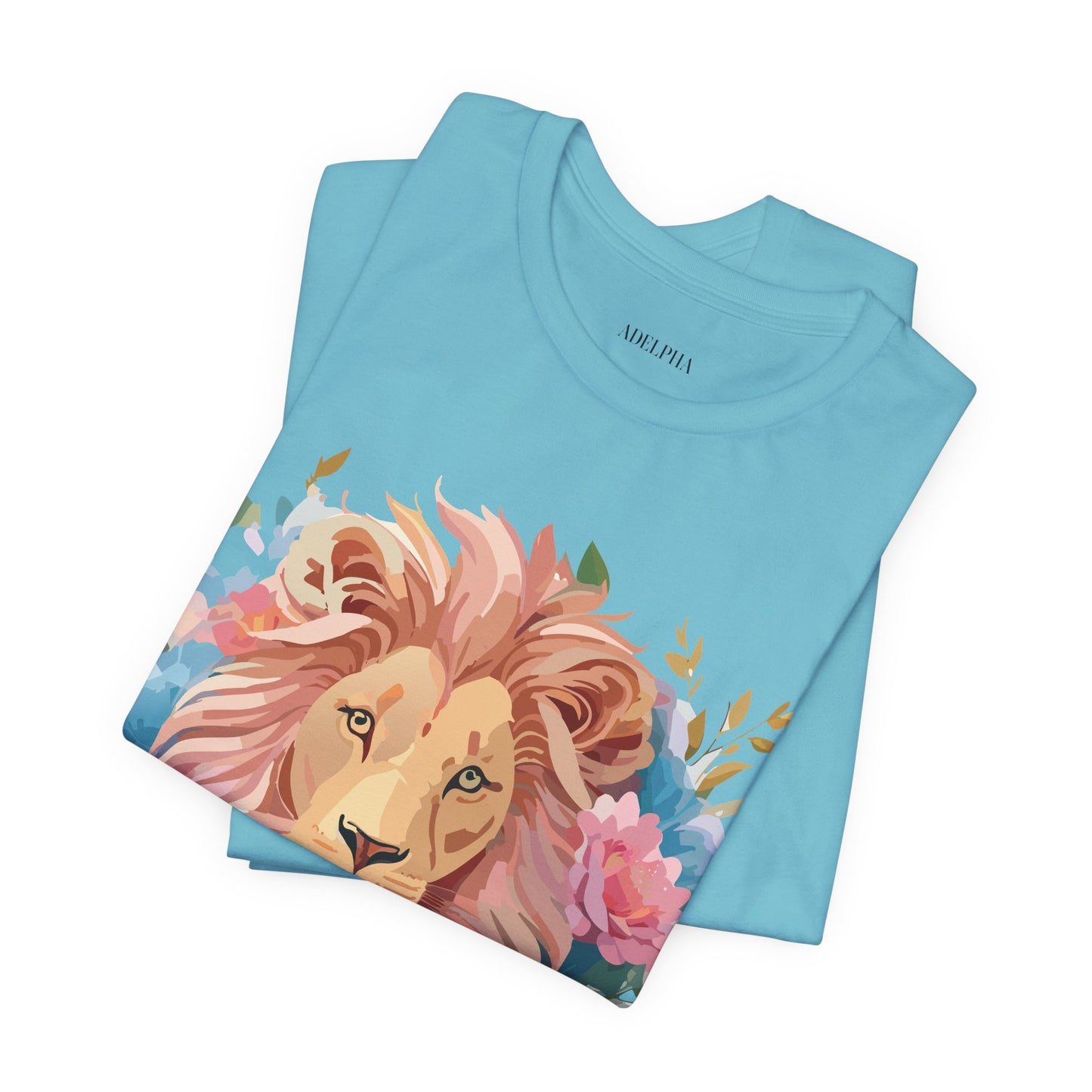 Natural Cotton Tee Shirt with Lion