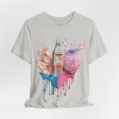 Natural Cotton Tee Shirt - Beautiful Places Collection - London Printify