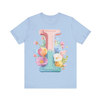 Natural Cotton Tee Shirt - Letters Collection - I Printify