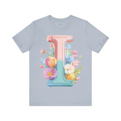 Natural Cotton Tee Shirt - Letters Collection - I Printify