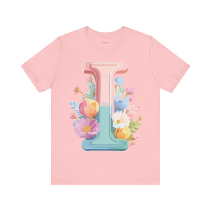 Natural Cotton Tee Shirt - Letters Collection - I Printify
