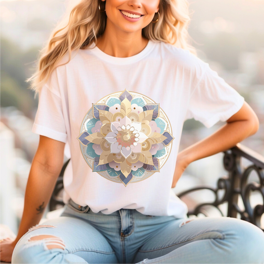 Natural Cotton Tee Shirt - Medallion Collection