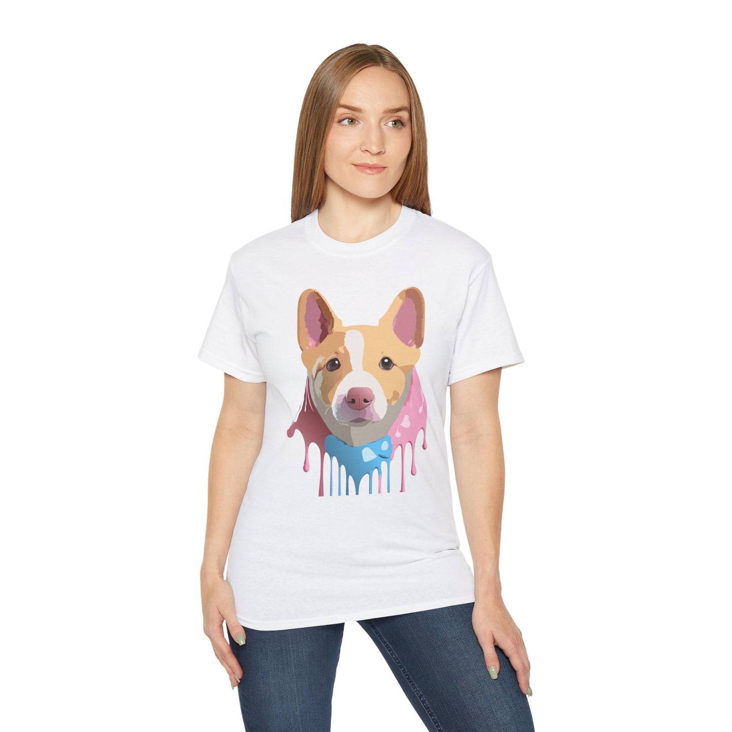 Animal Shirt, Tee Shirt with Animals, Floral Dog T-Shirt