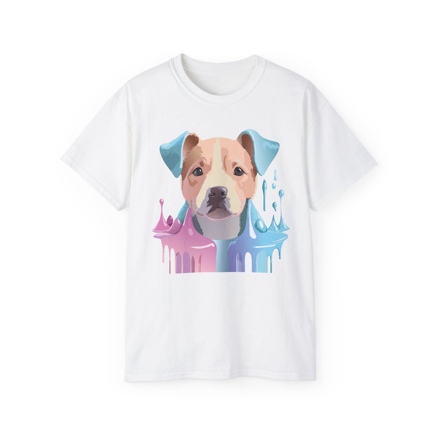 Animal Shirt, Tee Shirt with Animals, Floral Dog T-Shirt