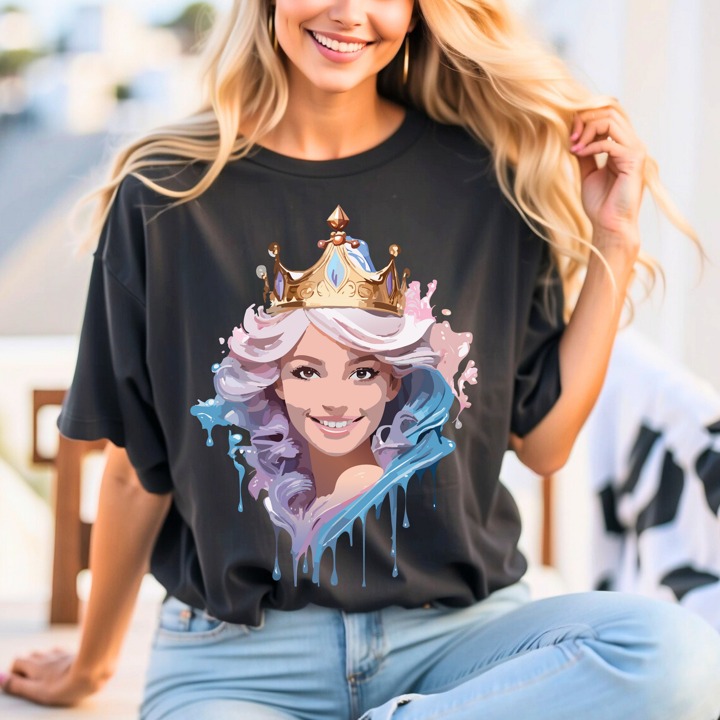 T-Shirt aus natürlicher Baumwolle – Queen Collection